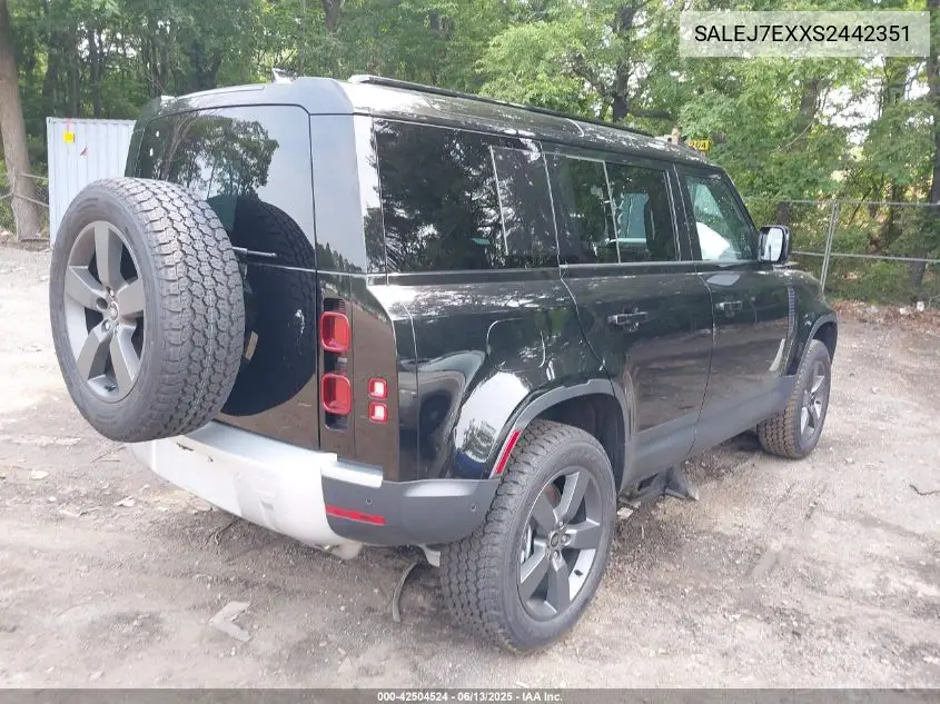 2025 Land Rover Defender 110 P300 VIN: SALEJ7EXXS2442351 Lot: 42504524