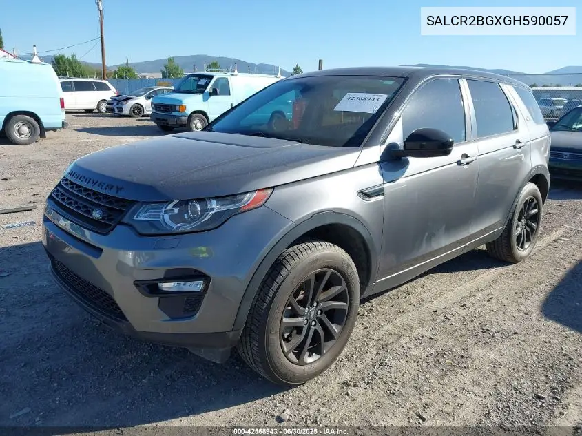 2016 Land Rover Discovery Sport Hse VIN: SALCR2BGXGH590057 Lot: 42568943