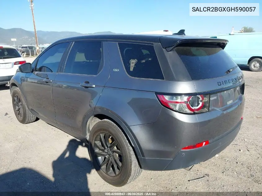2016 Land Rover Discovery Sport Hse VIN: SALCR2BGXGH590057 Lot: 42568943