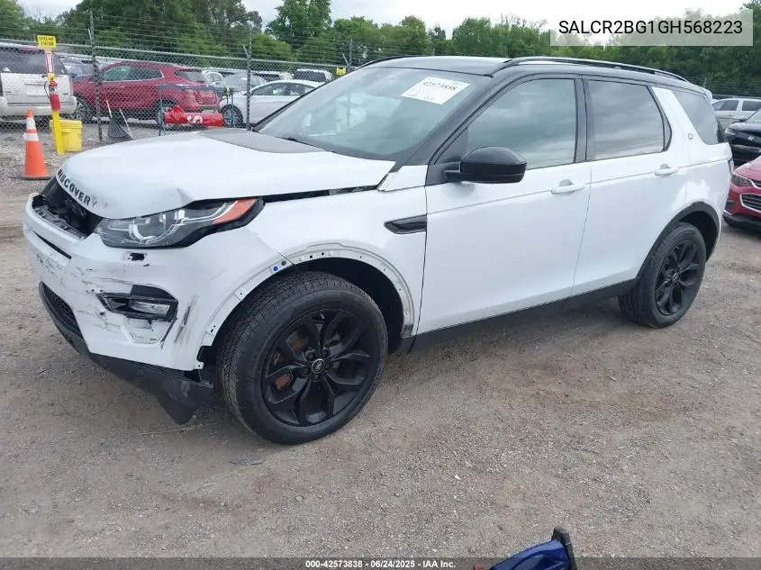 2016 Land Rover Discovery Sport Hse VIN: SALCR2BG1GH568223 Lot: 42573838