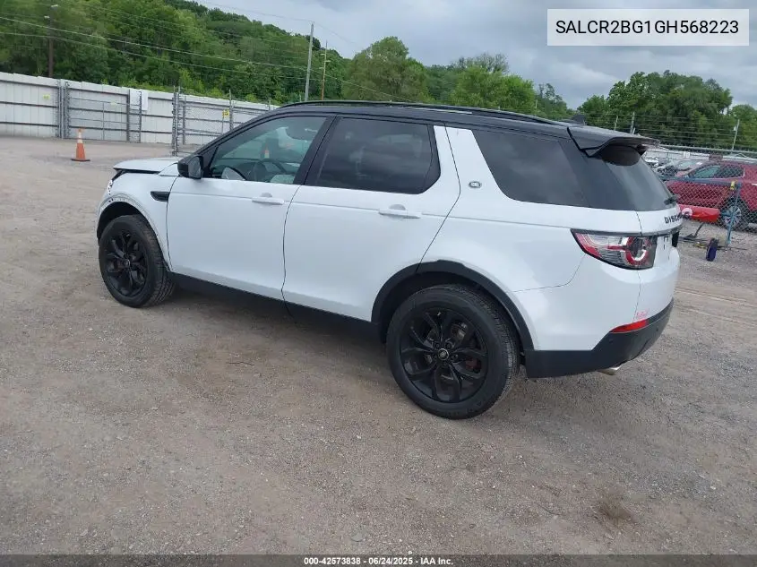 2016 Land Rover Discovery Sport Hse VIN: SALCR2BG1GH568223 Lot: 42573838