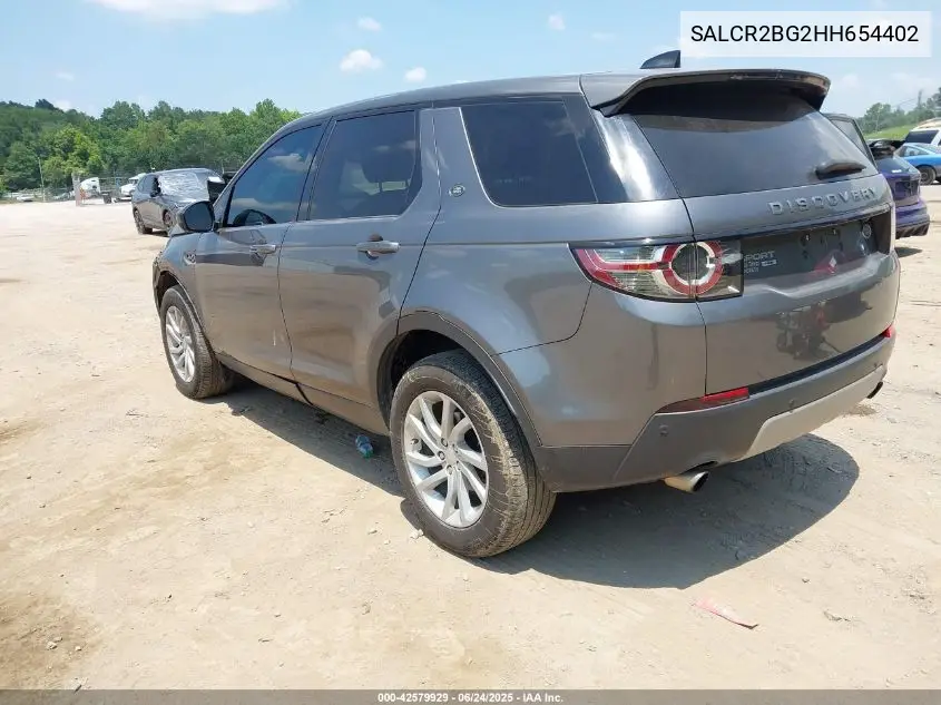 2017 Land Rover Discovery Sport Hse VIN: SALCR2BG2HH654402 Lot: 42579929