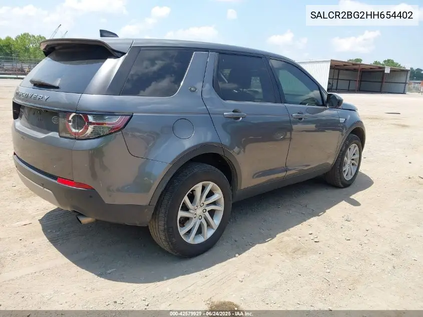2017 Land Rover Discovery Sport Hse VIN: SALCR2BG2HH654402 Lot: 42579929