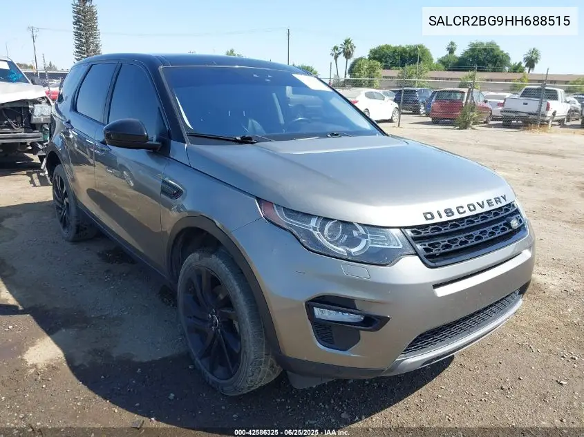 2017 Land Rover Discovery Sport Hse VIN: SALCR2BG9HH688515 Lot: 42586325
