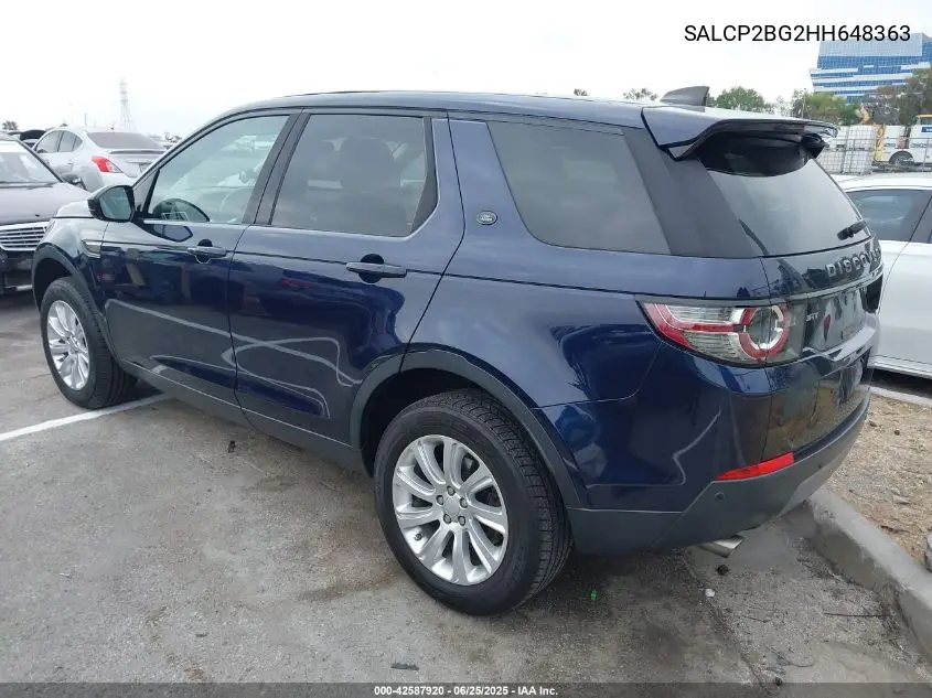 2017 Land Rover Discovery Sport Se VIN: SALCP2BG2HH648363 Lot: 42587920
