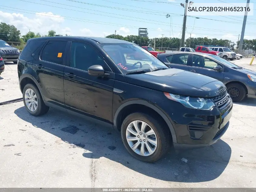 2017 Land Rover Discovery Sport Se VIN: SALCP2BG2HH652316 Lot: 42600971