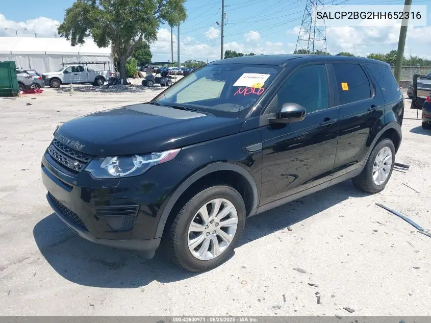 2017 Land Rover Discovery Sport Se VIN: SALCP2BG2HH652316 Lot: 42600971