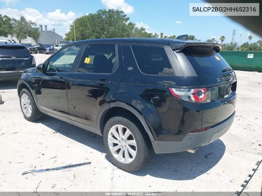2017 Land Rover Discovery Sport Se VIN: SALCP2BG2HH652316 Lot: 42600971