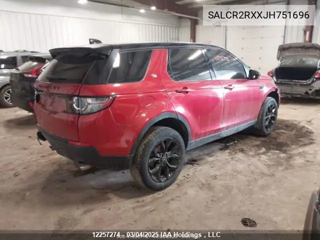 2018 Land Rover Discovery Sport Hse VIN: SALCR2RXXJH751696 Lot: 12257274