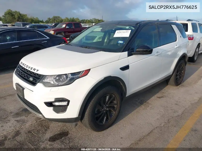 2018 Land Rover Discovery Sport Se VIN: SALCP2RX5JH776625 Lot: 42571125