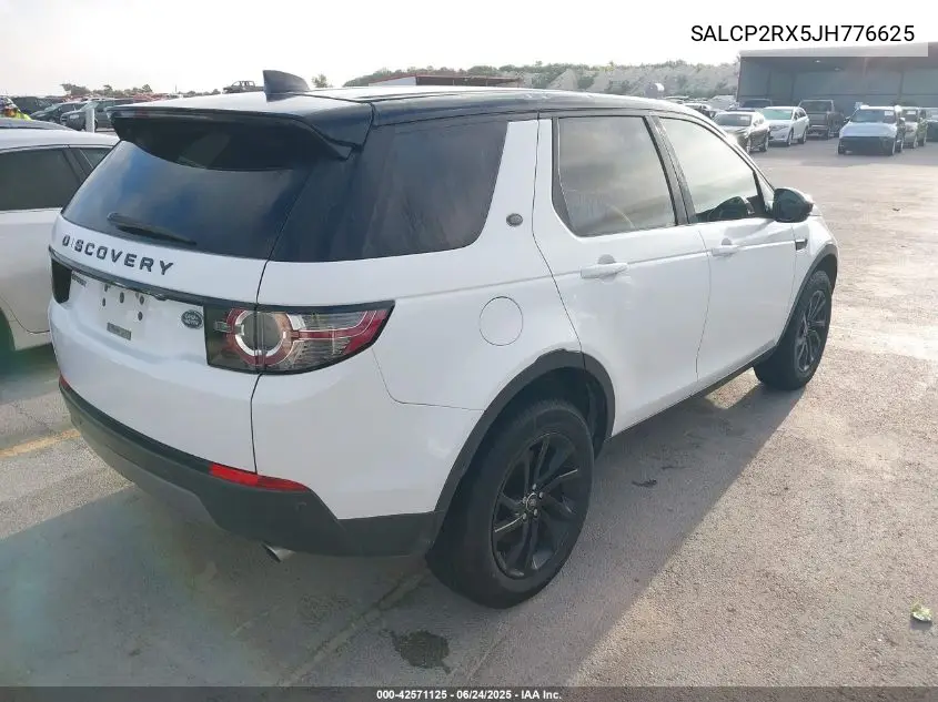 2018 Land Rover Discovery Sport Se VIN: SALCP2RX5JH776625 Lot: 42571125