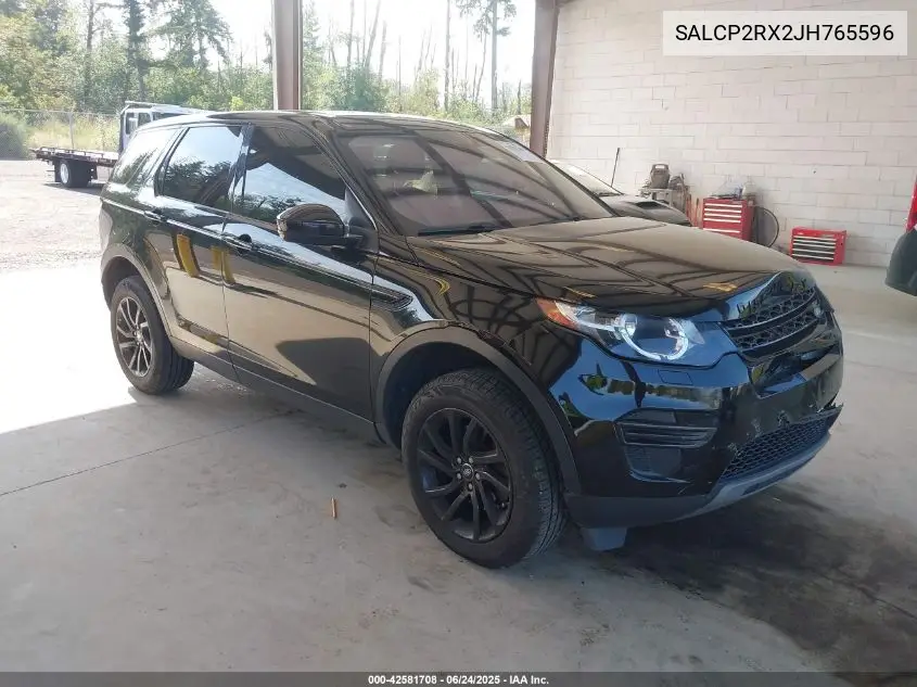 2018 Land Rover Discovery Sport Se VIN: SALCP2RX2JH765596 Lot: 42581708