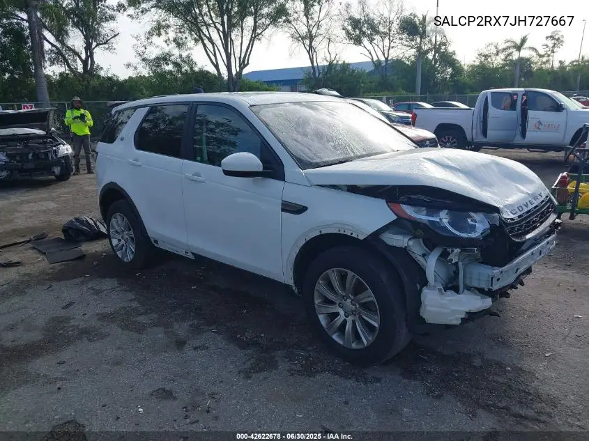 2018 Land Rover Discovery Sport Se VIN: SALCP2RX7JH727667 Lot: 42622678