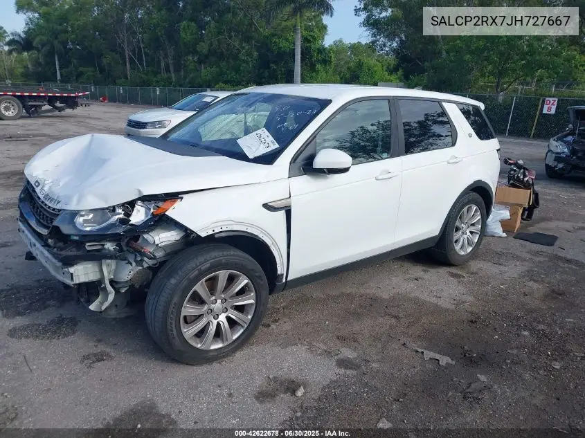 2018 Land Rover Discovery Sport Se VIN: SALCP2RX7JH727667 Lot: 42622678