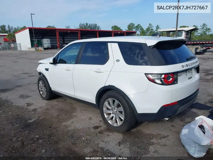 2018 Land Rover Discovery Sport Se VIN: SALCP2RX7JH727667 Lot: 42622678