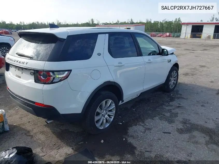 2018 Land Rover Discovery Sport Se VIN: SALCP2RX7JH727667 Lot: 42622678