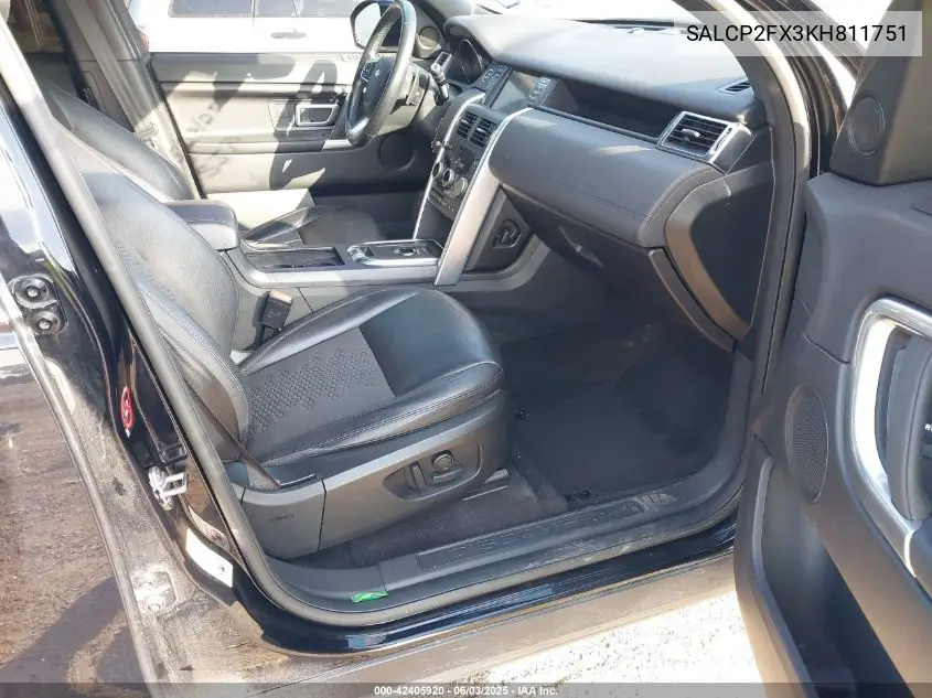 2019 Land Rover Discovery Sport Se VIN: SALCP2FX3KH811751 Lot: 42405920