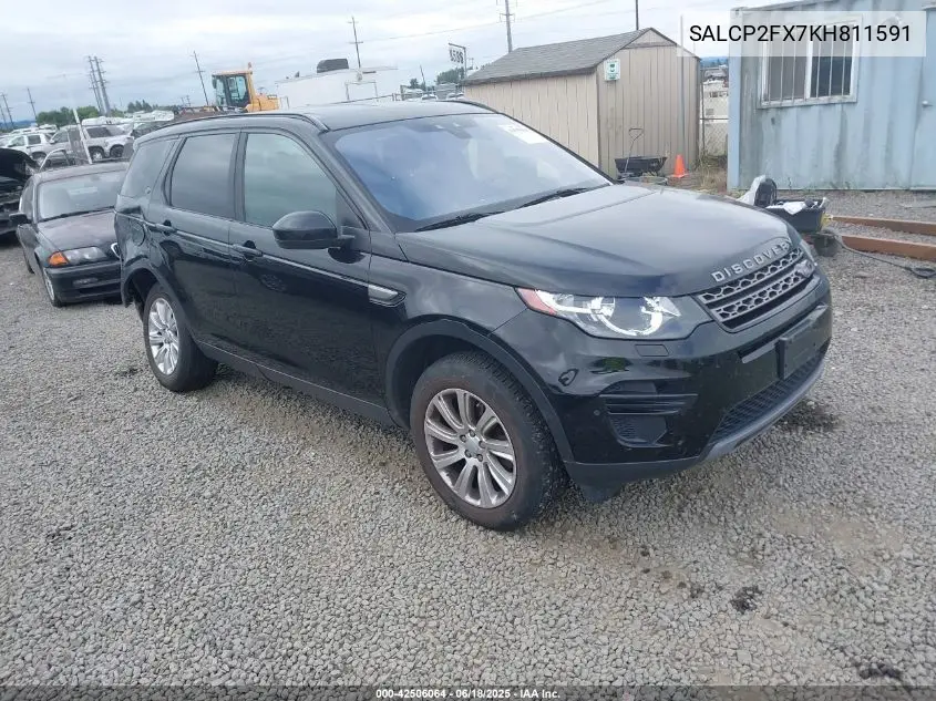 2019 Land Rover Discovery Sport Se VIN: SALCP2FX7KH811591 Lot: 42506064