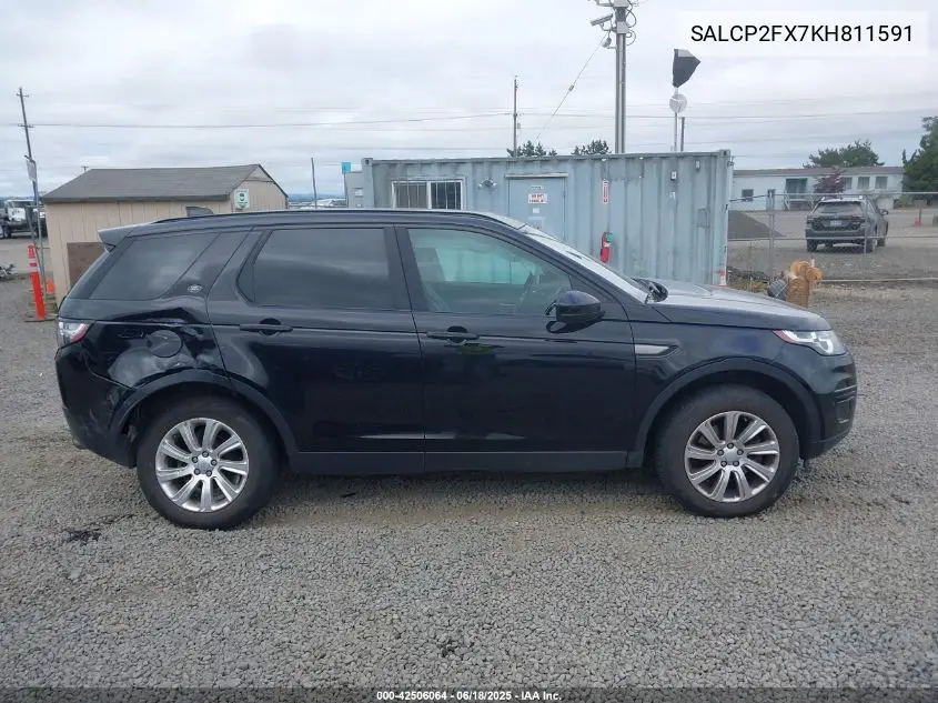 2019 Land Rover Discovery Sport Se VIN: SALCP2FX7KH811591 Lot: 42506064