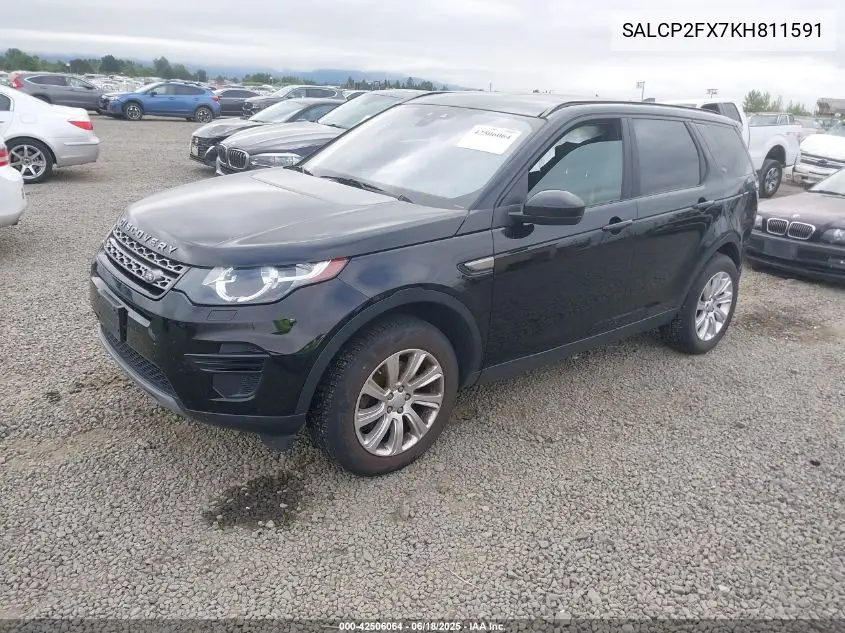 2019 Land Rover Discovery Sport Se VIN: SALCP2FX7KH811591 Lot: 42506064