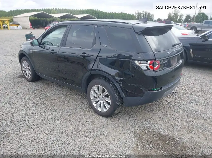 2019 Land Rover Discovery Sport Se VIN: SALCP2FX7KH811591 Lot: 42506064