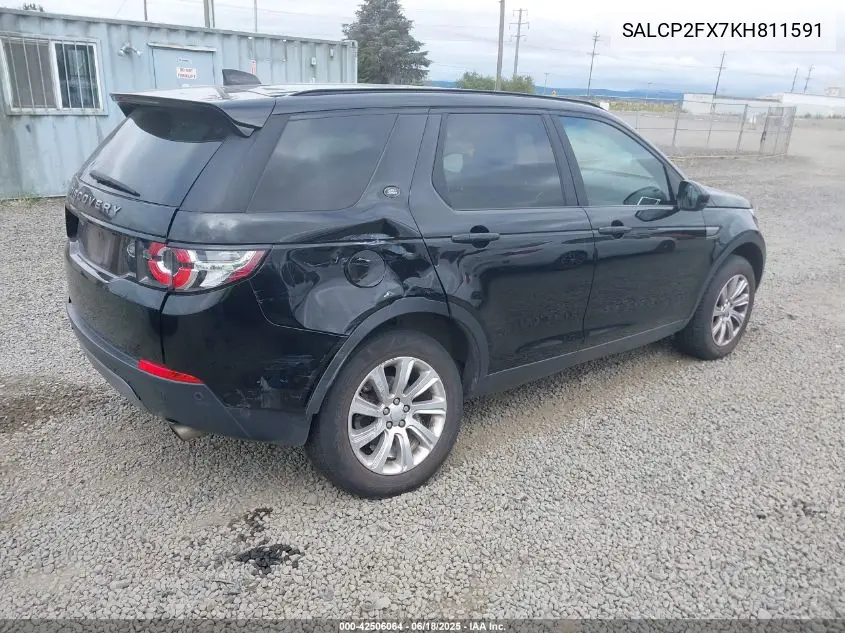 2019 Land Rover Discovery Sport Se VIN: SALCP2FX7KH811591 Lot: 42506064