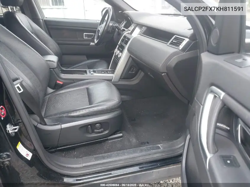 2019 Land Rover Discovery Sport Se VIN: SALCP2FX7KH811591 Lot: 42506064
