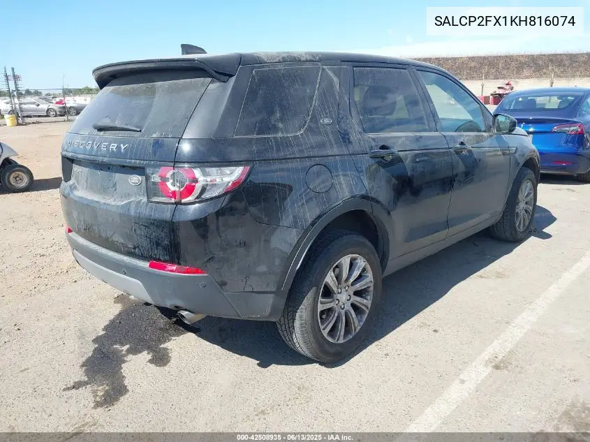 2019 Land Rover Discovery Sport Se VIN: SALCP2FX1KH816074 Lot: 42508935
