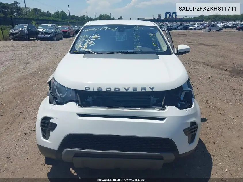 2019 Land Rover Discovery Sport Se VIN: SALCP2FX2KH811711 Lot: 42541748