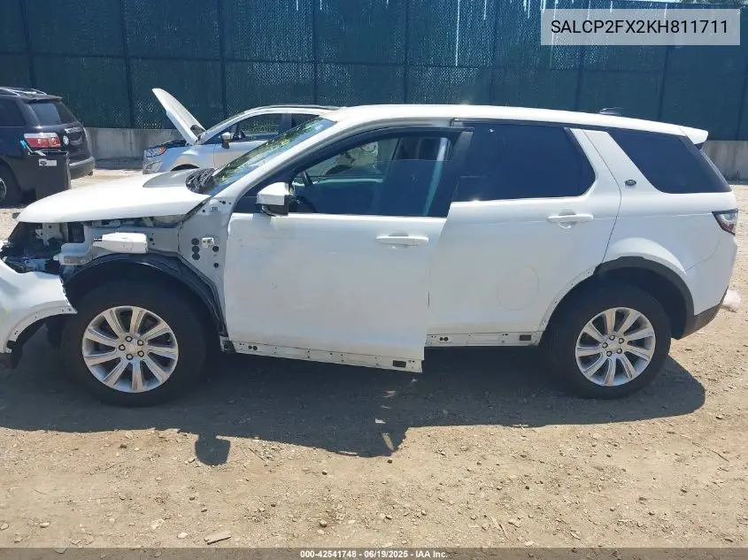 2019 Land Rover Discovery Sport Se VIN: SALCP2FX2KH811711 Lot: 42541748