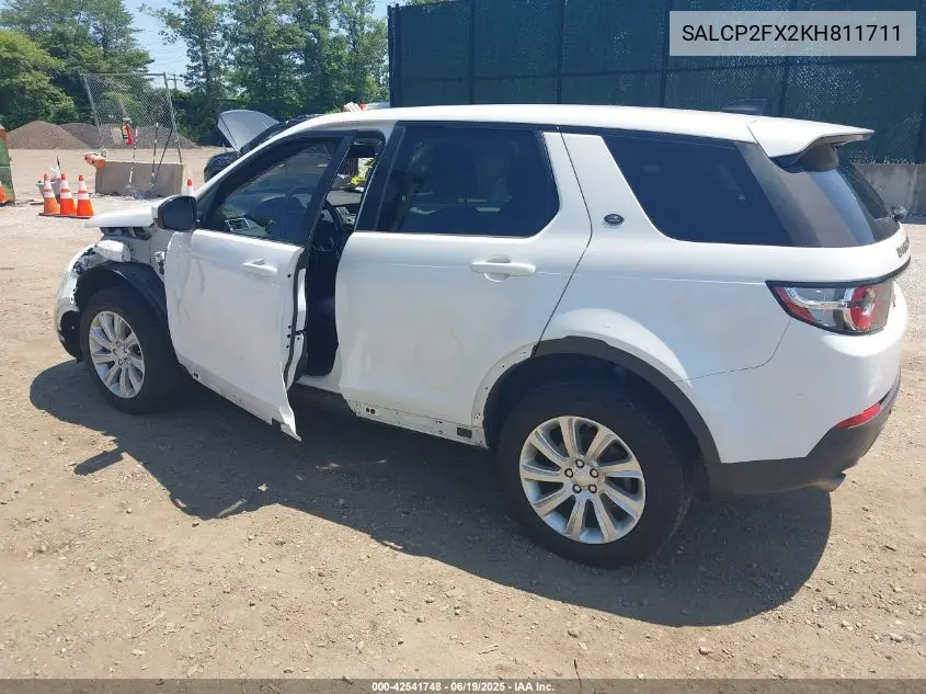 2019 Land Rover Discovery Sport Se VIN: SALCP2FX2KH811711 Lot: 42541748