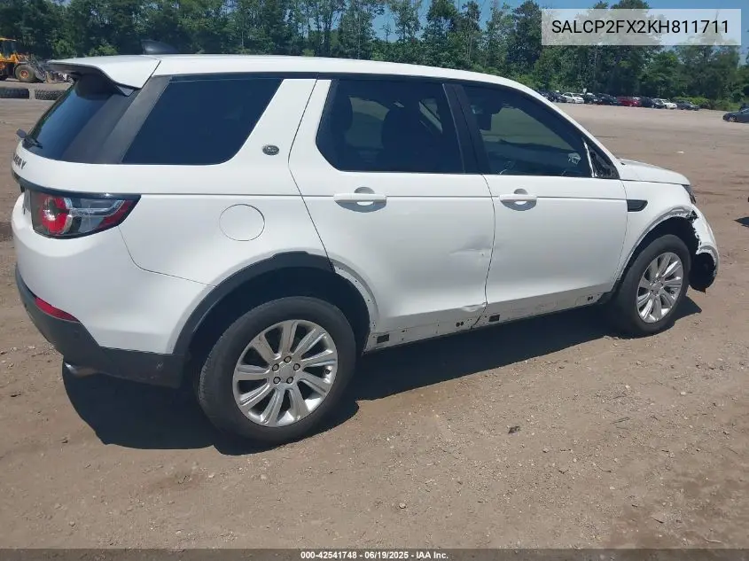 2019 Land Rover Discovery Sport Se VIN: SALCP2FX2KH811711 Lot: 42541748