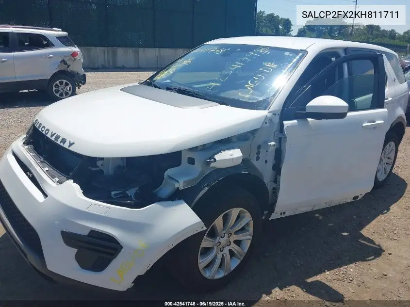 2019 Land Rover Discovery Sport Se VIN: SALCP2FX2KH811711 Lot: 42541748