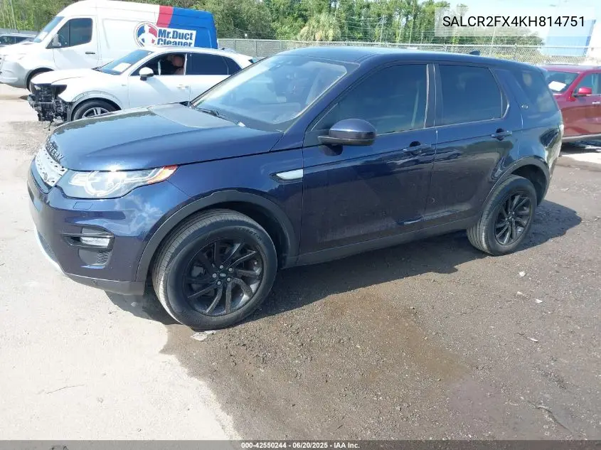 2019 Land Rover Discovery Sport Hse/Landmark Edition VIN: SALCR2FX4KH814751 Lot: 42550244