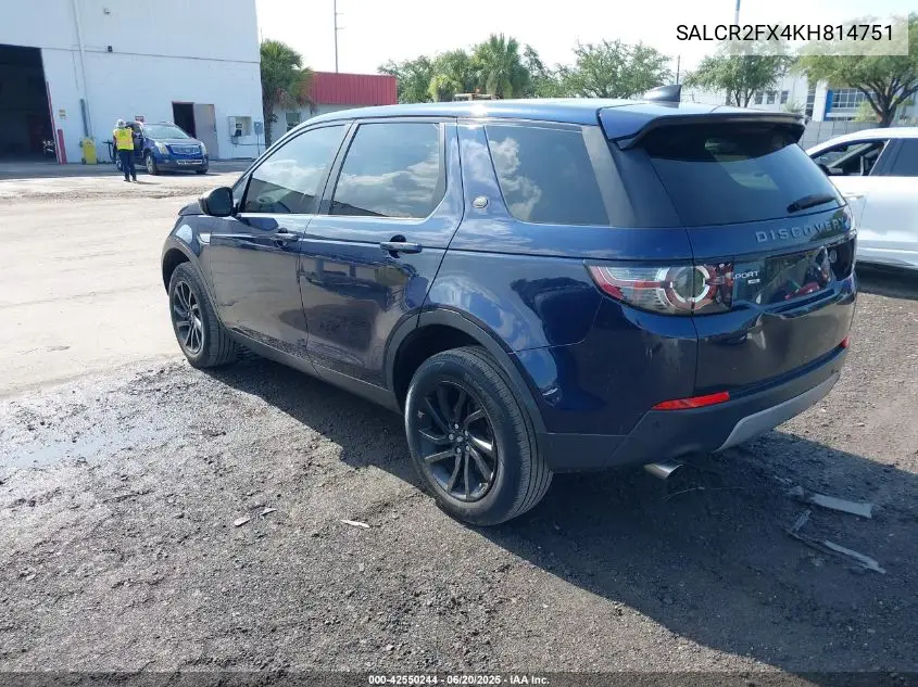 2019 Land Rover Discovery Sport Hse/Landmark Edition VIN: SALCR2FX4KH814751 Lot: 42550244