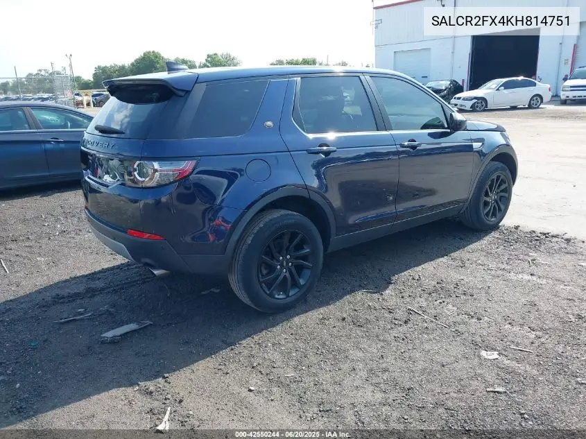2019 Land Rover Discovery Sport Hse/Landmark Edition VIN: SALCR2FX4KH814751 Lot: 42550244