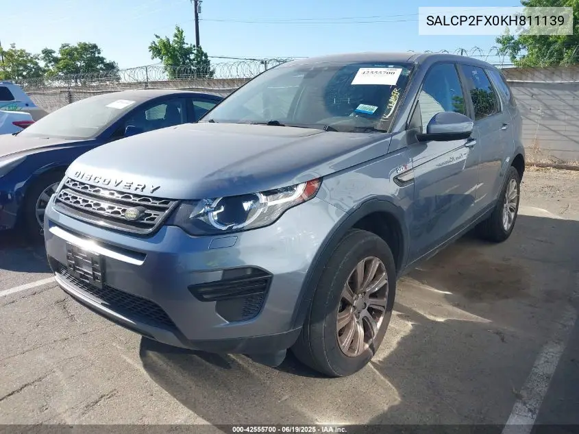 2019 Land Rover Discovery Sport Se VIN: SALCP2FX0KH811139 Lot: 42555700