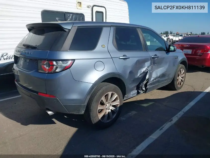 2019 Land Rover Discovery Sport Se VIN: SALCP2FX0KH811139 Lot: 42555700
