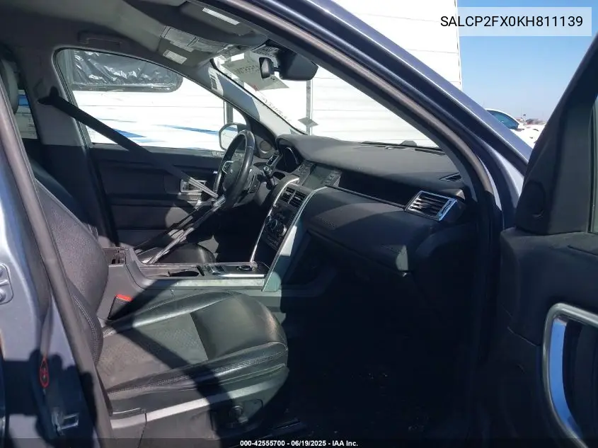 2019 Land Rover Discovery Sport Se VIN: SALCP2FX0KH811139 Lot: 42555700