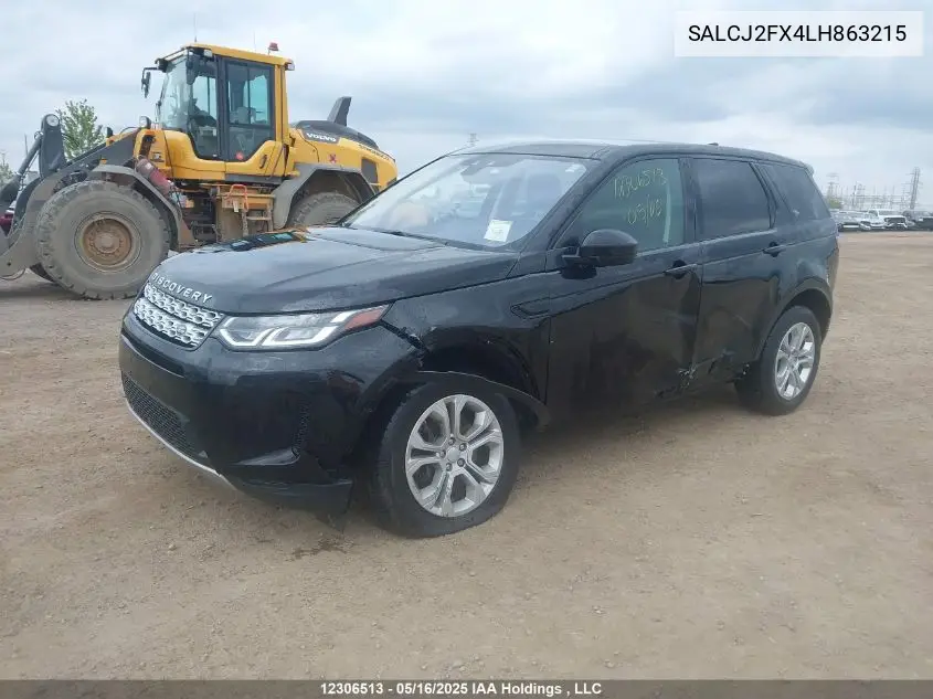 2020 Land Rover Discovery Sport S VIN: SALCJ2FX4LH863215 Lot: 12306513