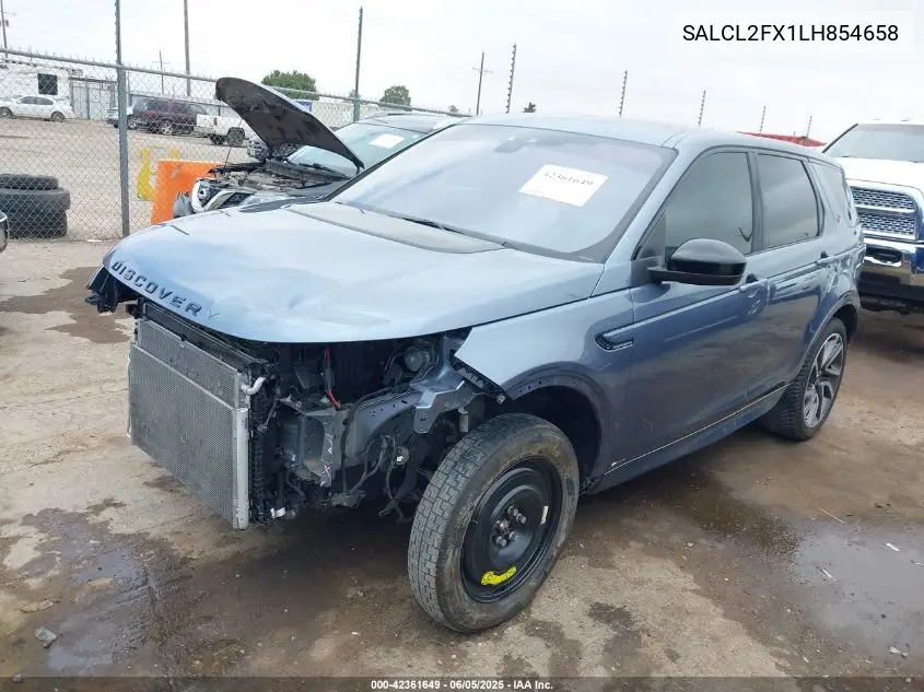 2020 Land Rover Discovery Sport R-Dynamic Se VIN: SALCL2FX1LH854658 Lot: 42361649