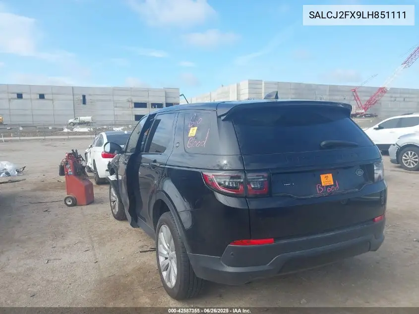 2020 Land Rover Discovery Sport S VIN: SALCJ2FX9LH851111 Lot: 42587355