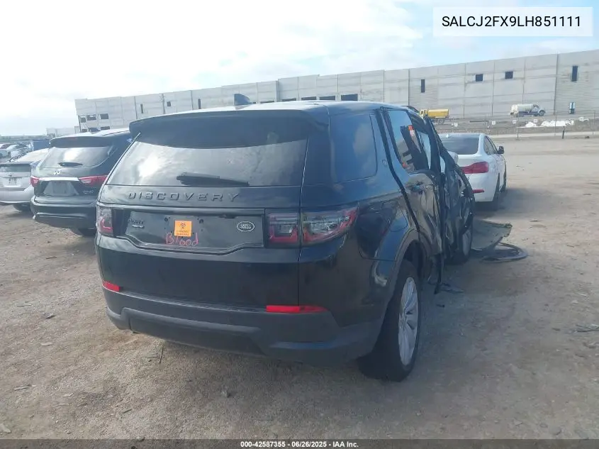 2020 Land Rover Discovery Sport S VIN: SALCJ2FX9LH851111 Lot: 42587355