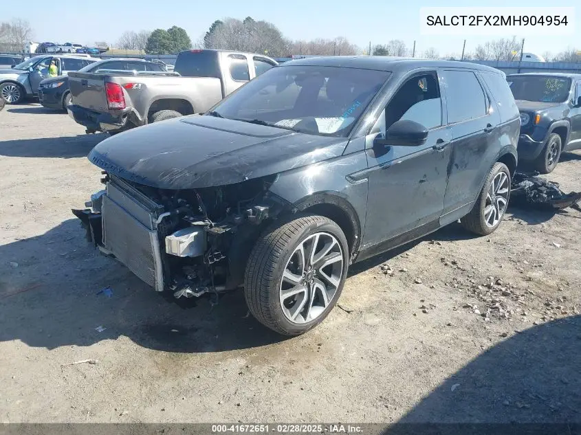 2021 Land Rover Discovery Sport S R-Dynamic VIN: SALCT2FX2MH904954 Lot: 41672651