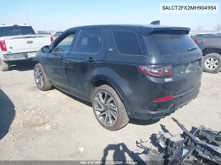 2021 Land Rover Discovery Sport S R-Dynamic VIN: SALCT2FX2MH904954 Lot: 41672651