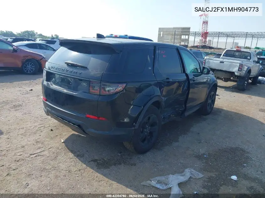 2021 Land Rover Discovery Sport S VIN: SALCJ2FX1MH904773 Lot: 42394760