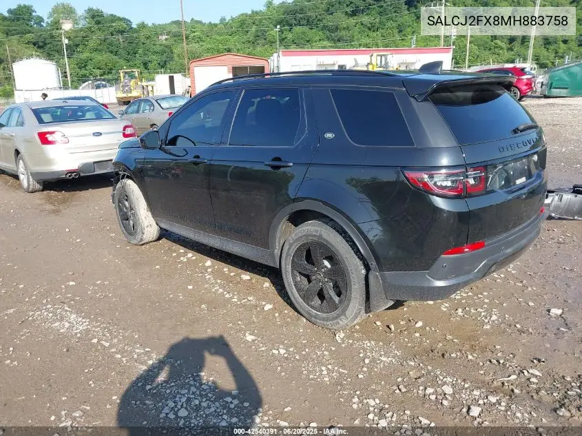 2021 Land Rover Discovery Sport S VIN: SALCJ2FX8MH883758 Lot: 42540391