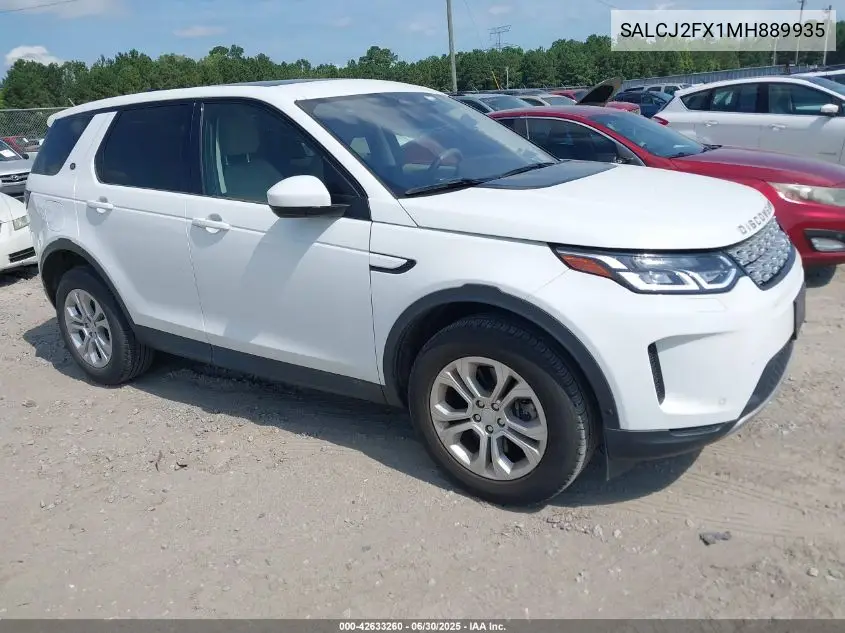 2021 Land Rover Discovery Sport S VIN: SALCJ2FX1MH889935 Lot: 42633260