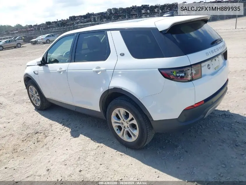 2021 Land Rover Discovery Sport S VIN: SALCJ2FX1MH889935 Lot: 42633260