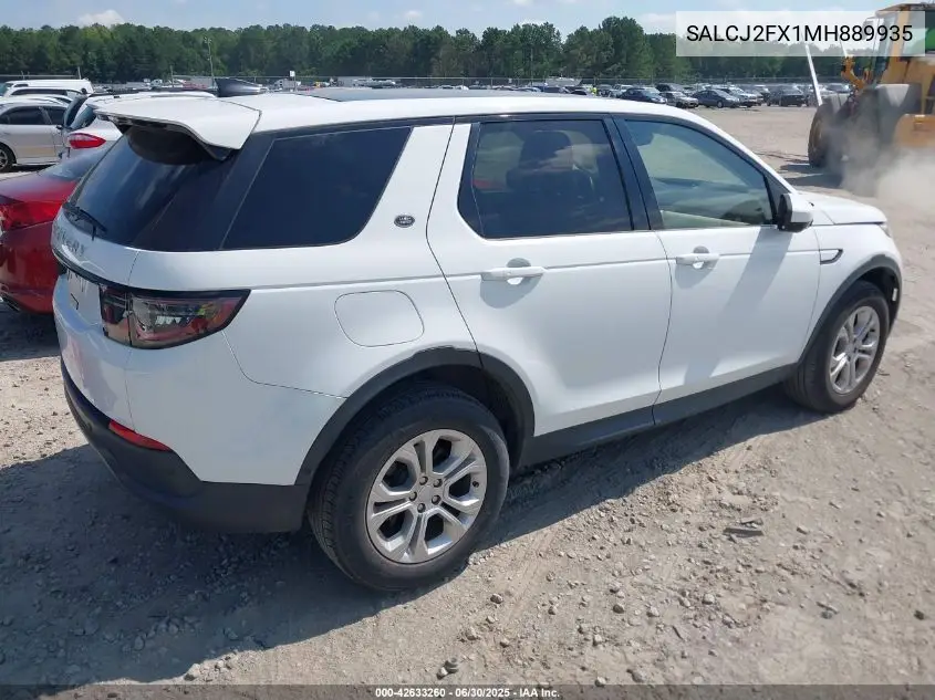 2021 Land Rover Discovery Sport S VIN: SALCJ2FX1MH889935 Lot: 42633260